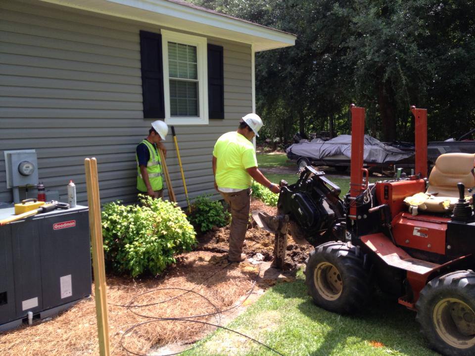 Installing Fiber cable to residence.